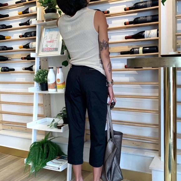 BURBERRY Black Cropped Trousers - Picture 6 of 6